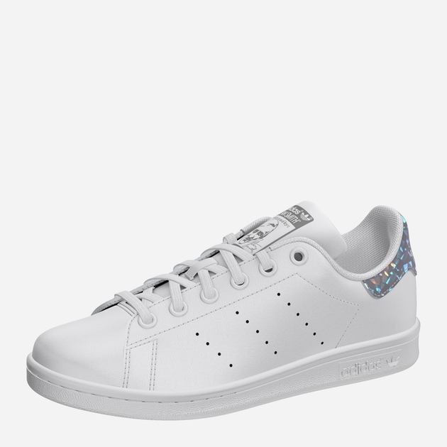 Sneakersy dziecięce dla dziewczynki adidas Originals Stan Smith J EE8483 36.5 (4UK) Białe ze srebrzystym kameleonem (4061616824004) - obraz 5