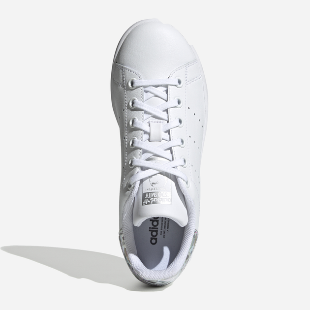 Sneakersy dziecięce dla dziewczynki adidas Originals Stan Smith J EE8483 35.5 (3.5UK) Białe ze srebrzystym kameleonem (4061616823984) - obraz 7