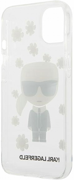 Etui CG Mobile Karl Lagerfeld Flower Iconic Karl do Apple iPhone 13 mini Przezroczysty (3666339049843) - obraz 2