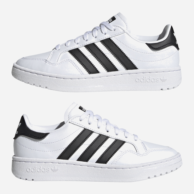 Підліткові кеди для дівчинки adidas Team Court J EF6815 36.5 (4UK) Білі з чорним (4062053001041) - зображення 4