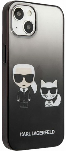 Etui CG Mobile Karl Lagerfeld Gradient Iconic Karl&Choupette do Apple iPhone 13 mini Czarny (3666339049249) - obraz 2
