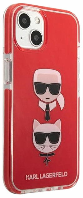 Панель CG Mobile Karl Lagerfeld Karl&Choupette Head для Apple iPhone 13 mini Red (3666339048686) - зображення 2