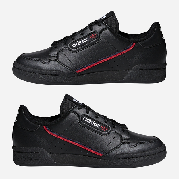 Підліткові шкіряні кеди для хлопчика adidas Originals Continental 80 J F99786 37.5 Чорні (4060516154204) - зображення 7