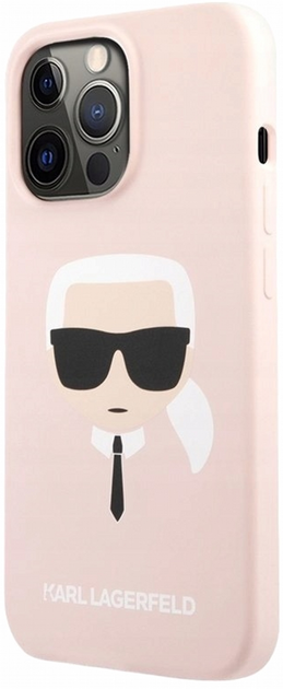 Панель CG Mobile Karl Lagerfeld Silicone Karl Head для Apple iPhone 13 Pro Max Light Pink (3666339027766) - зображення 1