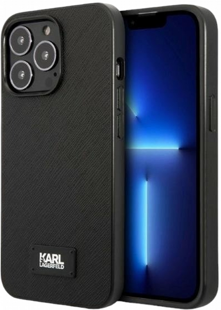 Панель CG Mobile Karl Lagerfeld Saffiano Plaque для Apple iPhone 13 Pro Max Black (3666339048952) - зображення 3