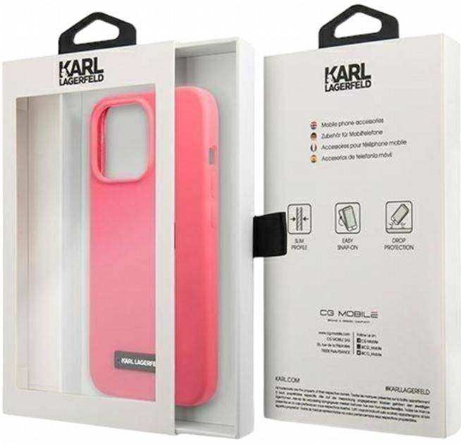 Панель CG Mobile Karl Lagerfeld Silicone Plaque для Apple iPhone 13 Pro Max Fuchsia (3666339048839) - зображення 3