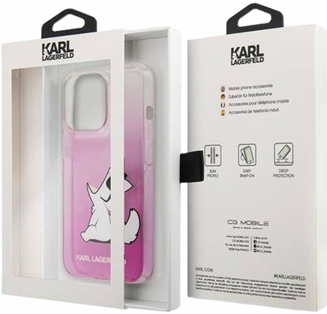 Панель CG Mobile Karl Lagerfeld Choupette Fun для Apple iPhone 14 Pro Pink (3666339086541) - зображення 3