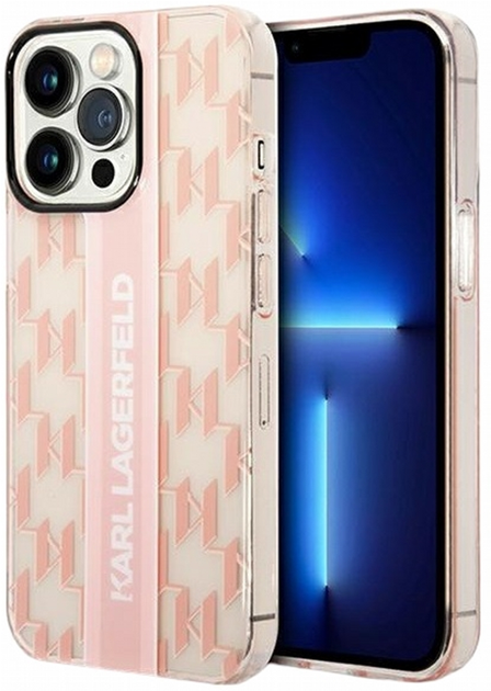 Панель CG Mobile Karl Lagerfeld Mono Vertical Stripe для Apple iPhone 14 Pro Pink (3666339085308) - зображення 1