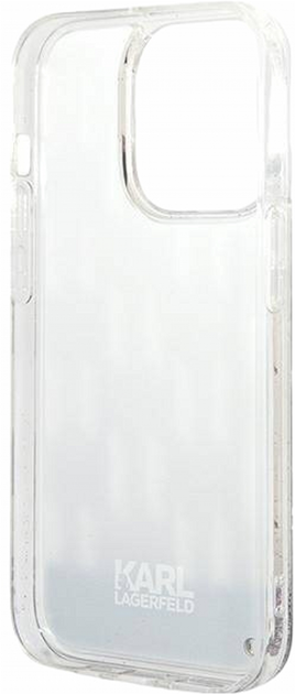 Панель CG Mobile Karl Lagerfeld Liquid Glitter Monogram для Apple iPhone 14 Pro Silver (3666339076290) - зображення 3