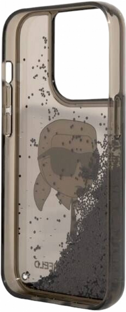 Панель CG Mobile Karl Lagerfeld Glitter Karl Head для Apple iPhone 14 Pro Black (3666339086824) - зображення 2