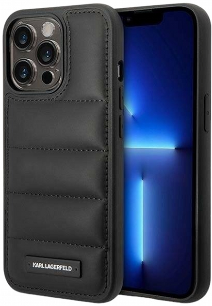 Панель CG Mobile Karl Lagerfeld Puffy Elongated Logo для Apple iPhone 14 Pro Black (3666339077693) - зображення 1