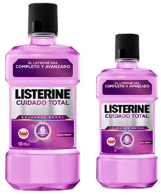 Еліксир для порожнини рота Listerine Total Care 500 мл + 250 мл (3574661326030) - зображення 1