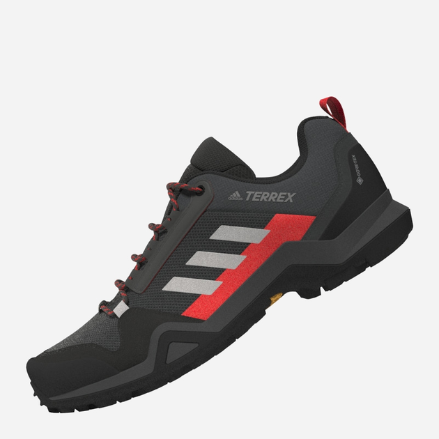 Buty trekkingowe męskie z membraną adidas Terrex AX3 GTX FX4568 42.5 (UK 8.5) Czarne z czerwonym (4064036564314) - obraz 4