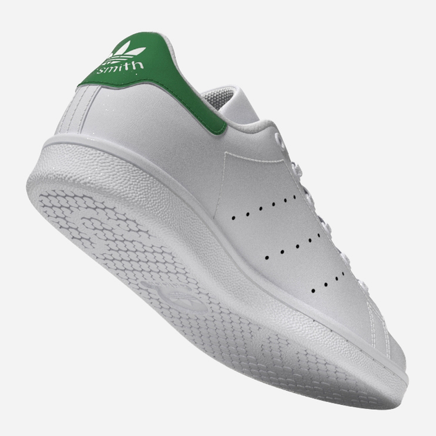 Sneakersy dziecięce dla dziewczynki adidas Originals Stan Smith J FX7519 36.5 (4UK) Białe z zielonym (4064037252975) - obraz 11