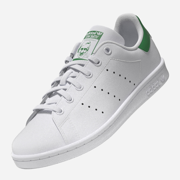 Sneakersy dziecięce dla dziewczynki adidas Originals Stan Smith J FX7519 38 (5UK) Białe z zielonym (4064037252999) - obraz 7