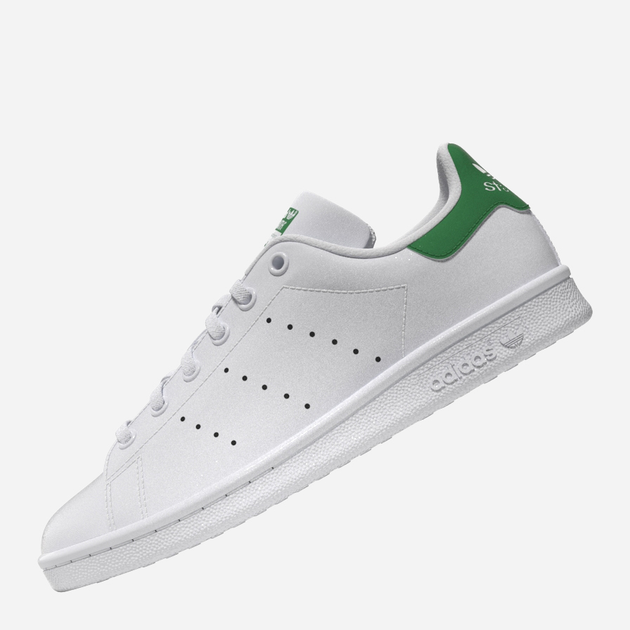 Sneakersy dziecięce dla dziewczynki adidas Originals Stan Smith J FX7519 38 (5UK) Białe z zielonym (4064037256614) - obraz 6