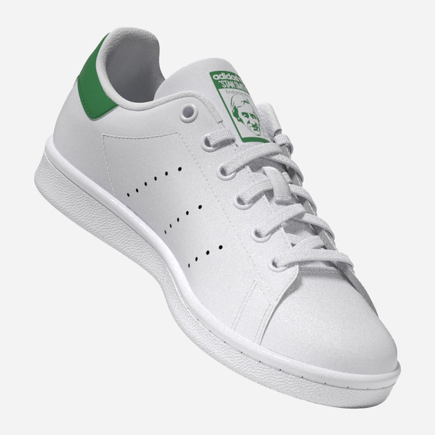 Sneakersy dziecięce dla dziewczynki adidas Originals Stan Smith J FX7519 38 (5UK) Białe z zielonym (4064037256614) - obraz 9
