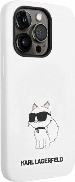 Etui CG Mobile Karl Lagerfeld Silicone Choupette do Apple iPhone 14 Pro Bialy (3666339086787) - obraz 2