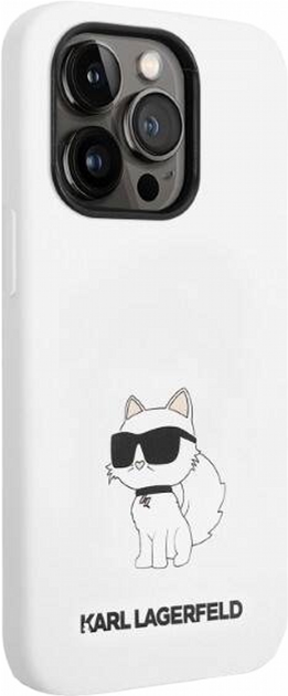 Панель CG Mobile Karl Lagerfeld Silicone Choupette для Apple iPhone 14 Pro White (3666339086787) - зображення 2