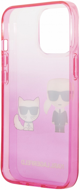 Панель CG Mobile Karl Lagerfeld Gradient Ikonik Karl&Choupette для Apple iPhone 14 Pro Pink (3666339086381) - зображення 3