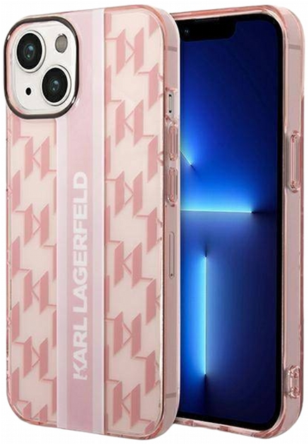 Панель CG Mobile Karl Lagerfeld Mono Vertical Stripe для Apple iPhone 14 Plus Pink (3666339085292) - зображення 1