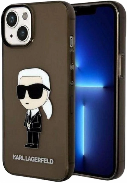 Etui CG Mobile Karl Lagerfeld Iconic Karl Lagerfeld do Apple iPhone 14 Plus Czarny (3666339087050) - obraz 1