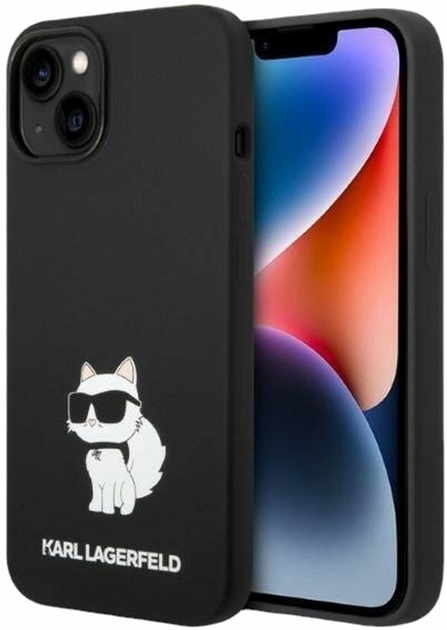 Etui CG Mobile Karl Lagerfeld Silicone Choupette do Apple iPhone 14 Plus Czarny (3666339086732) - obraz 1