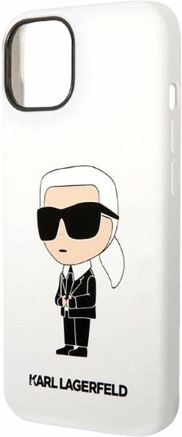 Etui CG Mobile Karl Lagerfeld Silicone Iconic do Apple iPhone 14 Plus Bialy (3666339086619) - obraz 2