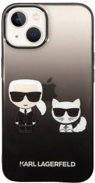 Панель CG Mobile Karl Lagerfeld Gradient Ikonik Karl&Choupette для Apple iPhone 14 Plus Black (3666339086411) - зображення 2