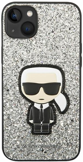 Панель CG Mobile Karl Lagerfeld Glitter Flakes Ikonik для Apple iPhone 14 Silver (3666339077396) - зображення 2