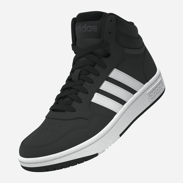 Trzewiki młodzieżowe chłopięce adidas Hoops Mid 3.0 K GW0402 37 (4.5UK) Czarne (4065418336192) - obraz 4
