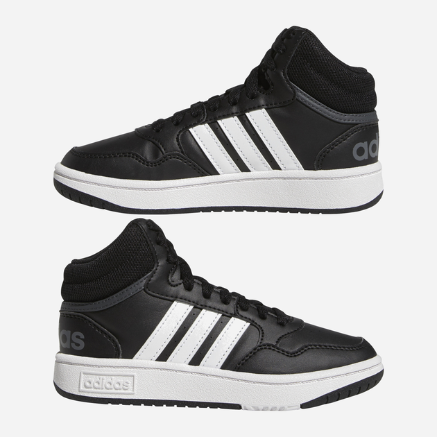 Підліткові черевики для хлопчика adidas Hoops Mid 3.0 K GW0402 39.5 (6UK) Чорні (4065418336161) - зображення 14