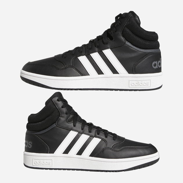 Чоловічі черевики високі adidas Hoops 3.0 Mid GW3020 42 (UK 8) Чорні (4065418428507) - зображення 19