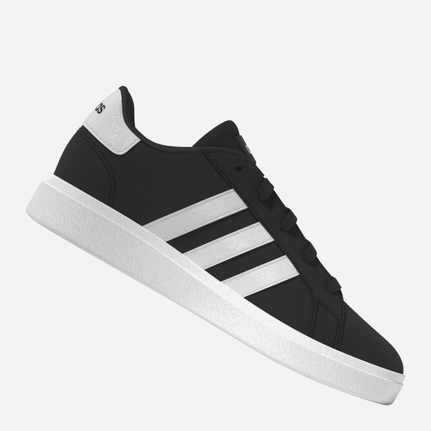 Підліткові кеди для хлопчика adidas Grand Court 2.0 K GW6503 39 (UK 6) Чорні з білим (4065426180909) - зображення 7