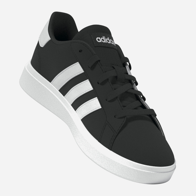 Підліткові кеди для хлопчика adidas Grand Court 2.0 K GW6503 38.5 (5.5UK) Чорні з білим (4065426180886) - зображення 6