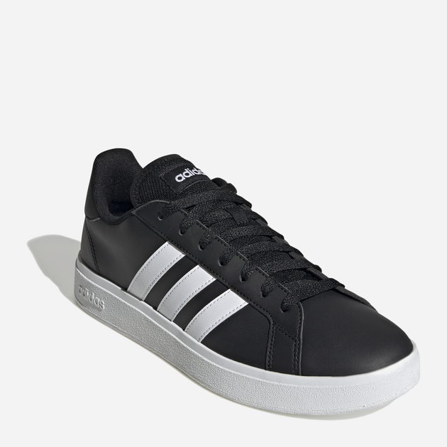 Tenisówki męskie z eko skóry do kostki Adidas Grand Court Base 2.0 GW9251 45.5 (UK 10.5) Czarne (4065426721119) - obraz 2