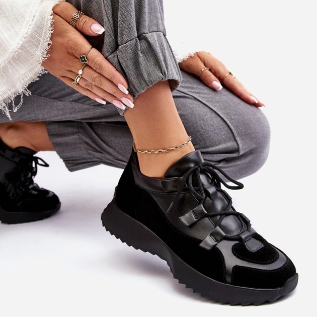 Sneakersy damskie do kostki Zazoo M01/2 37 Czarne - obraz 8
