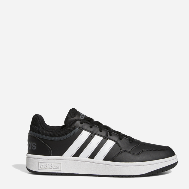 Tenisówki męskie z eko skóry do kostki Adidas Hoops 3.0 GY5432 44 (UK 9.5) Czarne (4065418286442) - obraz 1