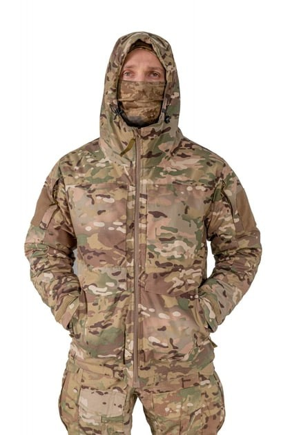 Чоловічий Тактичний Військовий Зимовий костюм з тепловідбивною підкладкою Omni Hit Multicam Куртка з капюшоном і зимові штани Ріп Стоп Мультикам р. 2XL - зображення 1