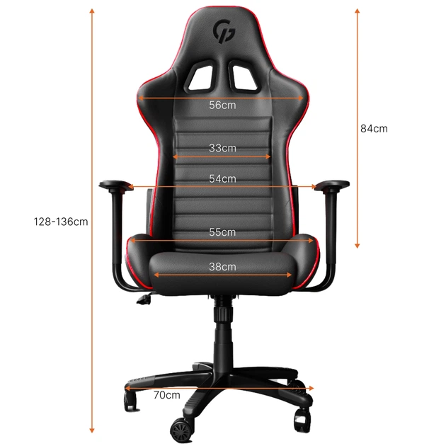 Геймерское игровое кресло GamePro Rush Black-Red (GC-575-Black-Red) - изображение 19