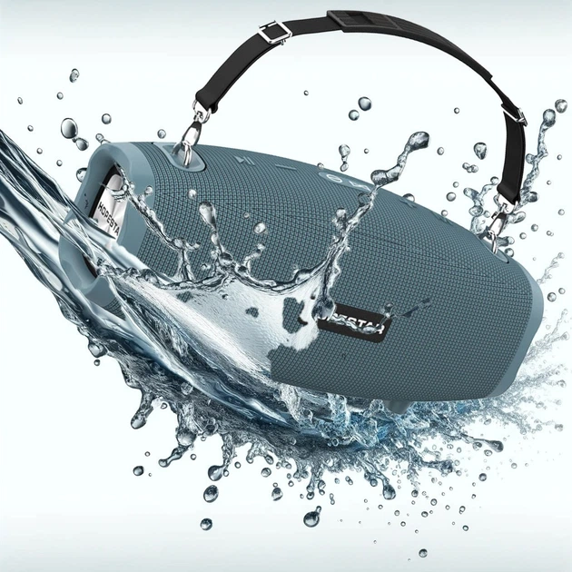 Портативная Беспроводная Bluetooth Колонка Hopestar H41 |BT5.0, 10 Вт, TWS, AUX/TF/USB, 3h, IPX6| Cиний - изображение 6