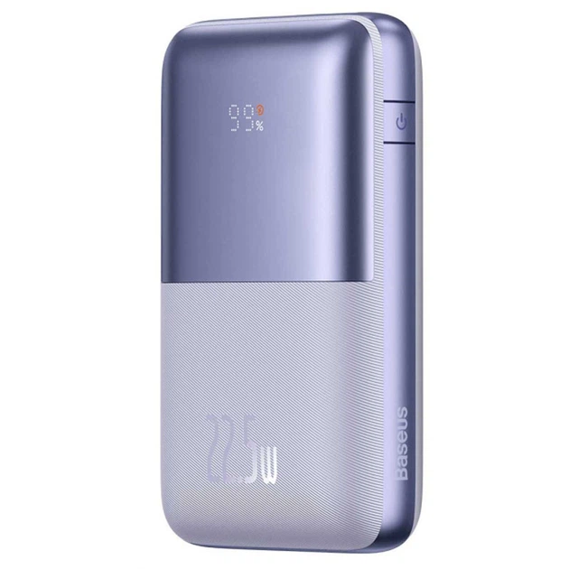 Повербанк Портативное зарядное устройство Baseus Bipow Pro Digital Display 22.5W 20000 mAh (PPBD03000) Purple - Фото 3 Повербанк Портативное зарядное устройство Baseus Bipow Pro Digital Display 22.5W 20000 mAh (PPBD03000) Purple - изображение 3