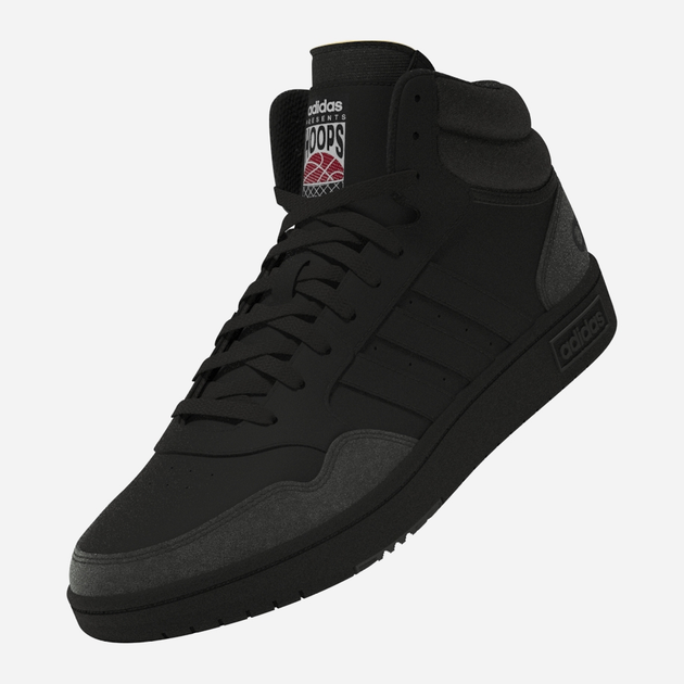 Чоловічі черевики високі adidas Hoops 3.0 Mid HP7939 41.5 (UK 7.5) Чорні (4066746031162) - зображення 4