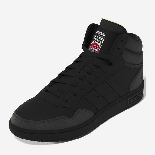Чоловічі черевики високі Adidas Hoops 3.0 Mid HP7939 44 (UK 9.5) Чорні (4066746031025) - зображення 2