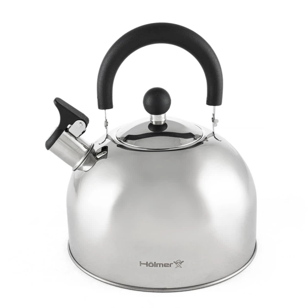 Чайник со свистком Holmer Euphoria WK-4320-BSSS 2 л серый - Фото 3 Чайник со свистком Holmer Euphoria WK-4320-BSSS 2 л серый - изображение 3