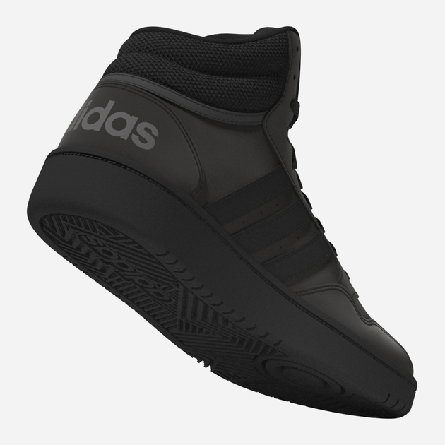 Підліткові черевики для хлопчика adidas Hoops 3.0 Mid K HR0228 39.5 Чорні (4065415592812) - зображення 9