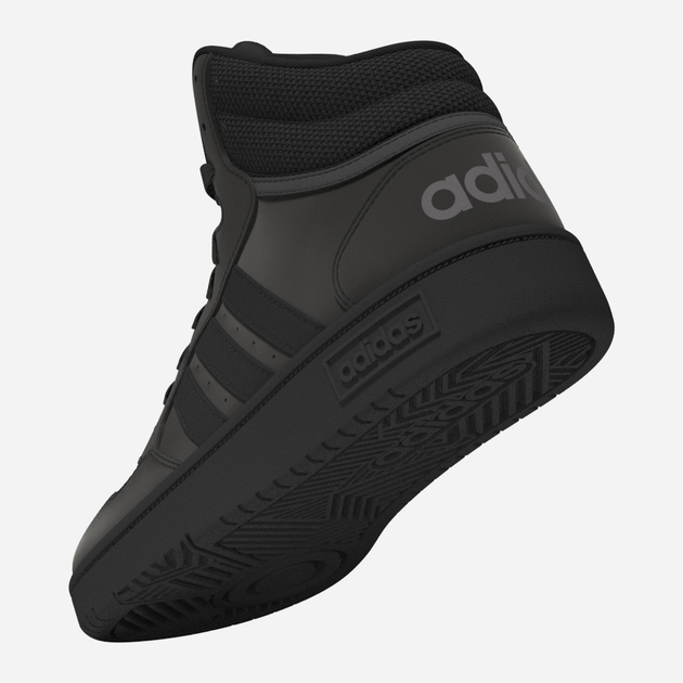 Підліткові черевики для хлопчика adidas Hoops 3.0 Mid K HR0228 39.5 Чорні (4065415592812) - зображення 11
