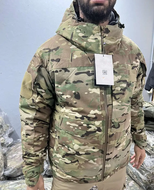 Армійська водонепроникна теплозберігаюча чоловіча куртка Мультикам L (Kali) - зображення 1