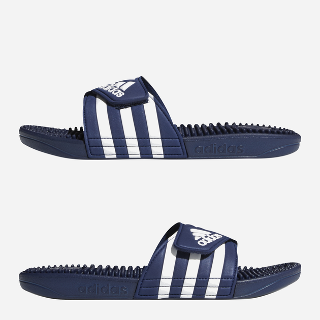 Чоловічі шльопанці для пляжу Adidas Adissage F35579 50 Темно-сині з білим (4062051396729) - зображення 18