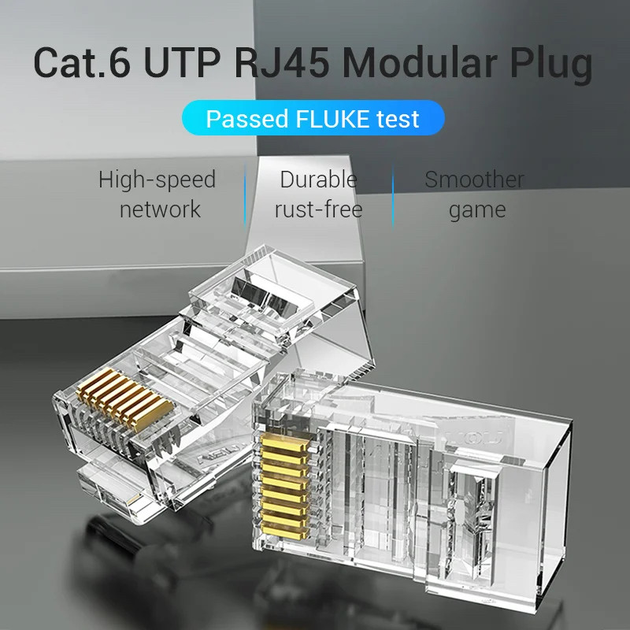 Коннектор RJ45 Cat.6 UTP разъем для витой пары Vention Modular Plug (10 ...